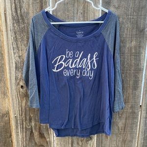 Torrid Badass raglan top